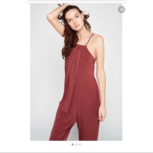 Cross-Front Halter Jumpsuit